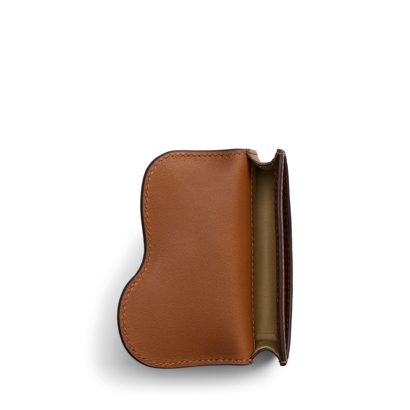 Женский кошелёк Ralph Lauren Studded Leather Small Tasha Card Case, цвет: Рыжевато-коричневый — фото 2