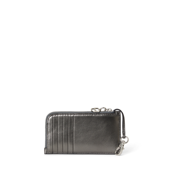 Metallic Nappa Leather L-Zip Card Case