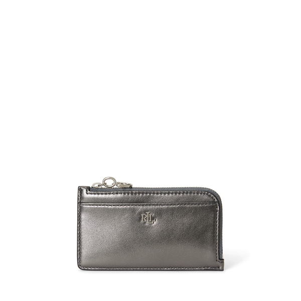 Metallic Nappa Leather L-Zip Card Case