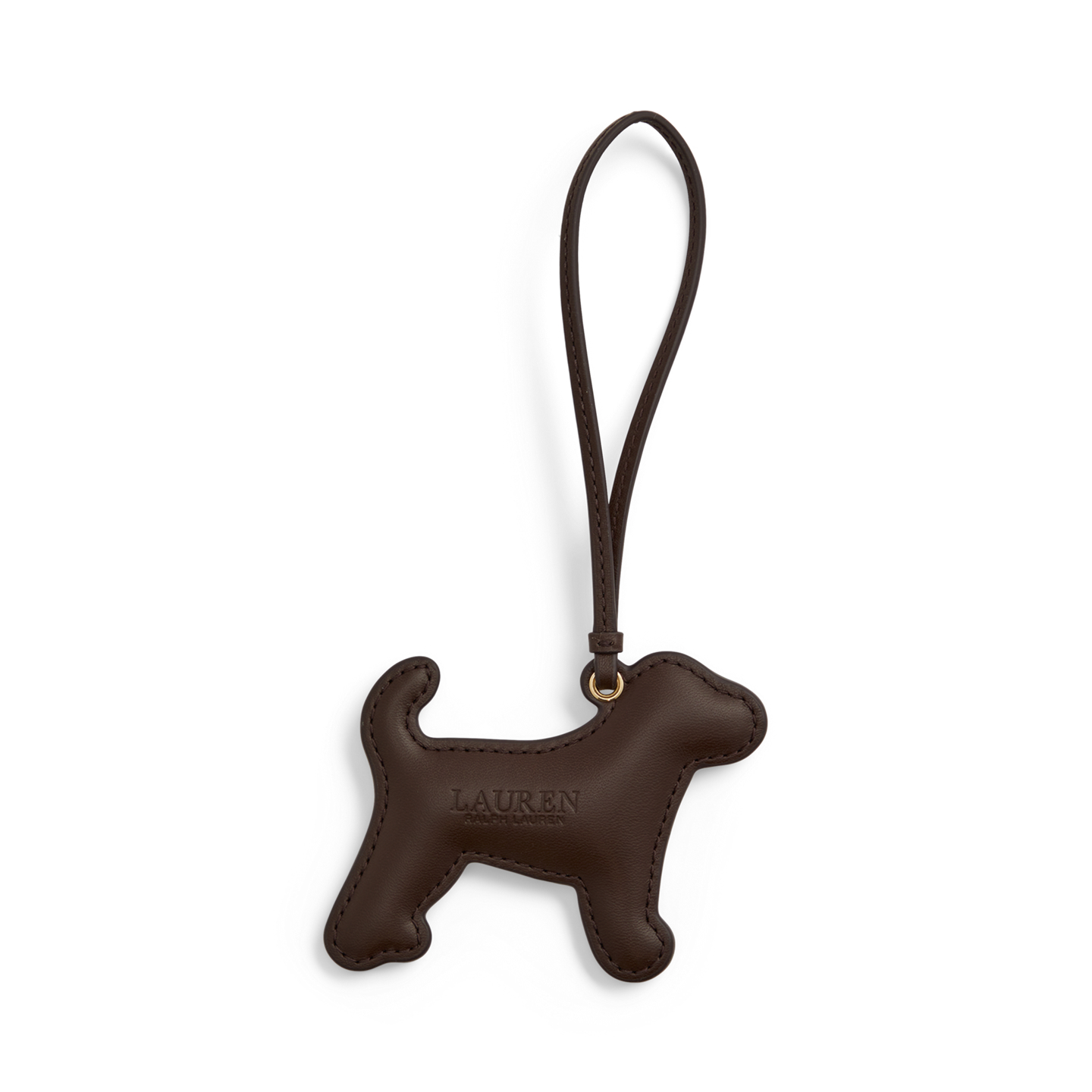 Брелок Ralph Lauren Embroidered Jack Russell Terrier Charm, цвет: Каштановый коричневый — фото 1