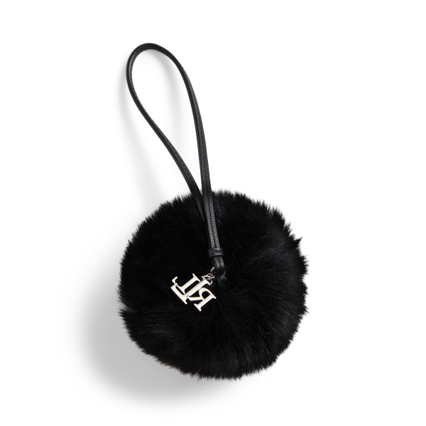 Leather & Shearling Pom-Pom Bag Charm
