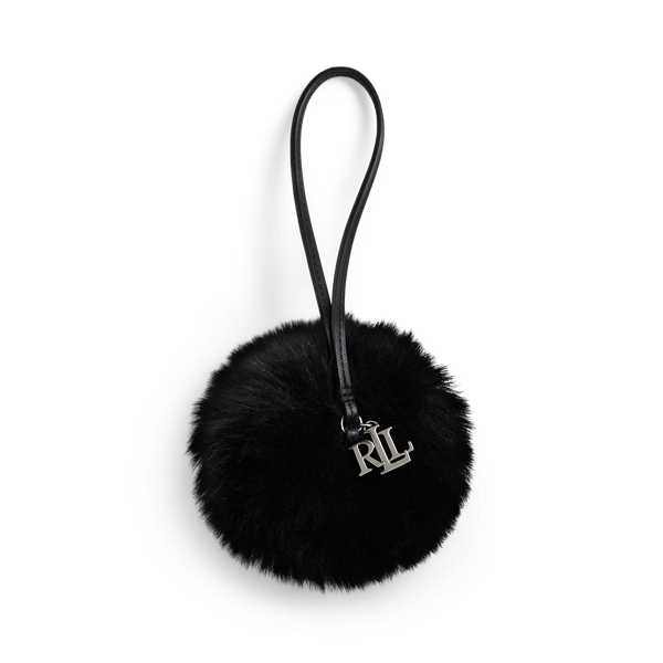 Leather & Shearling Pom-Pom Bag Charm