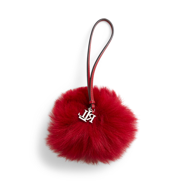 Leather & Shearling Pom-Pom Bag Charm