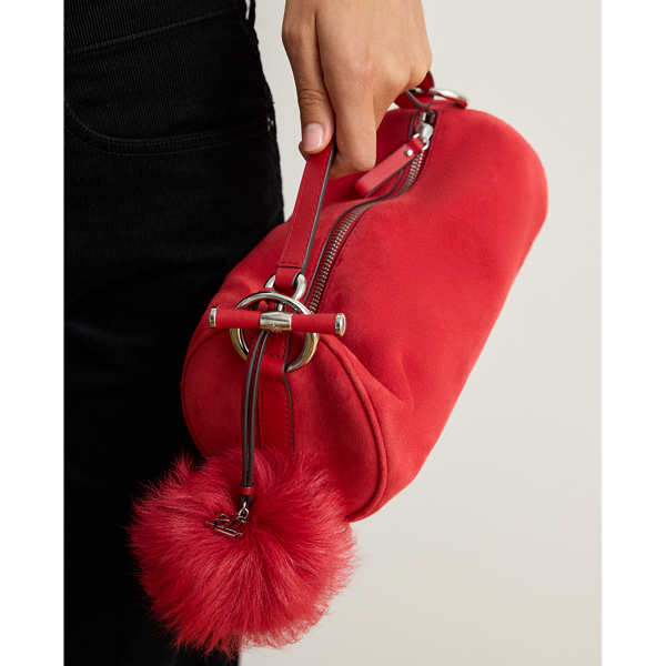 Leather & Shearling Pom-Pom Bag Charm