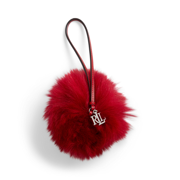 Leather & Shearling Pom-Pom Bag Charm