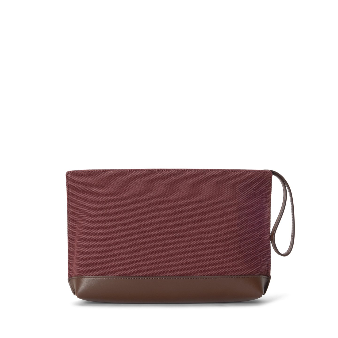 Женская сумка Ralph Lauren Dog-Embroidered Canvas Large Pouch, цвет: Тёмный гранатовый — фото 1