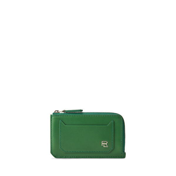 RL Box Calfskin Zip Card Case