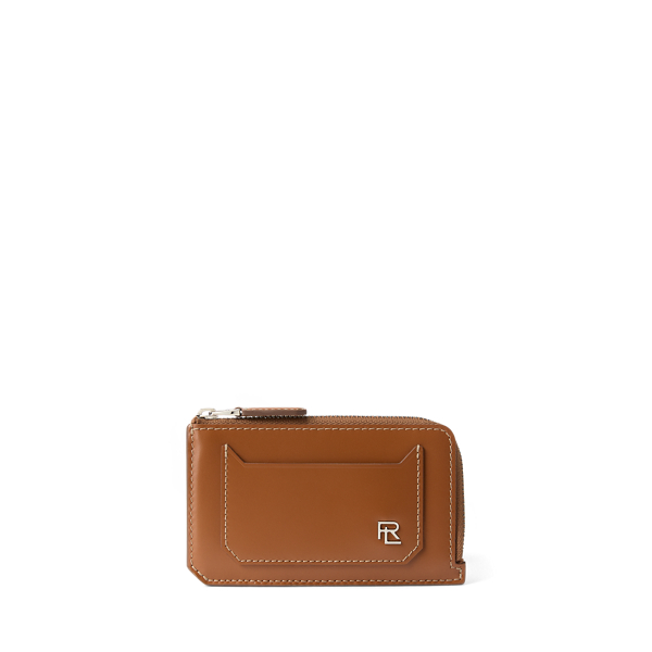 RL Box Calfskin Zip Card Case