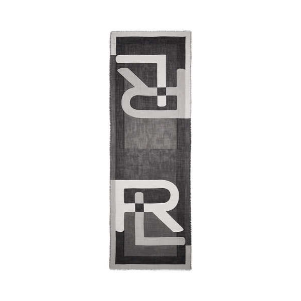 Ralph Lauren Collection RL 파시미나 스카프 블랙/크림 2