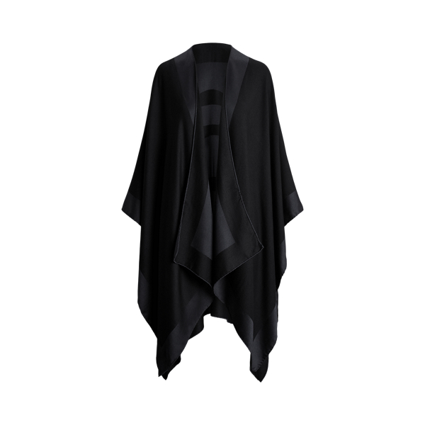 Poncho RL en jacquard soie et cachemire