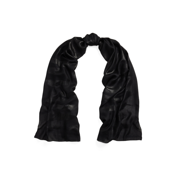 Jacquard Gauze Evening Wrap Scarf