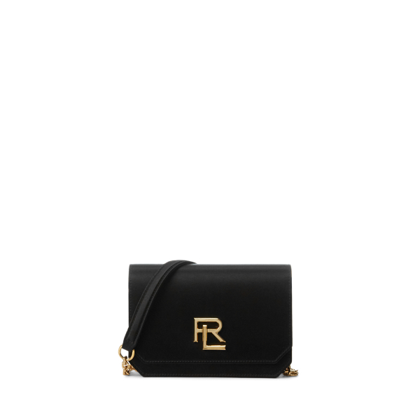 Black RL 888 Satin Mini Crossbody Chain Ralph Lauren Collection 1