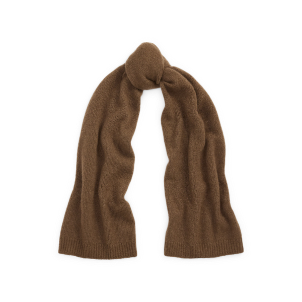 Taupe Melange Brushed Cashmere-Silk Scarf Ralph Lauren Collection 1