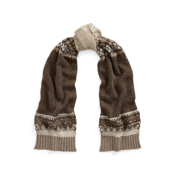 Jacquard-Knit Cashmere-Blend Scarf