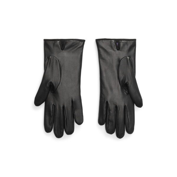 Lammlederhandschuhe mit Kaschmirfutter Ralph Lauren Collection in Schwarz 2