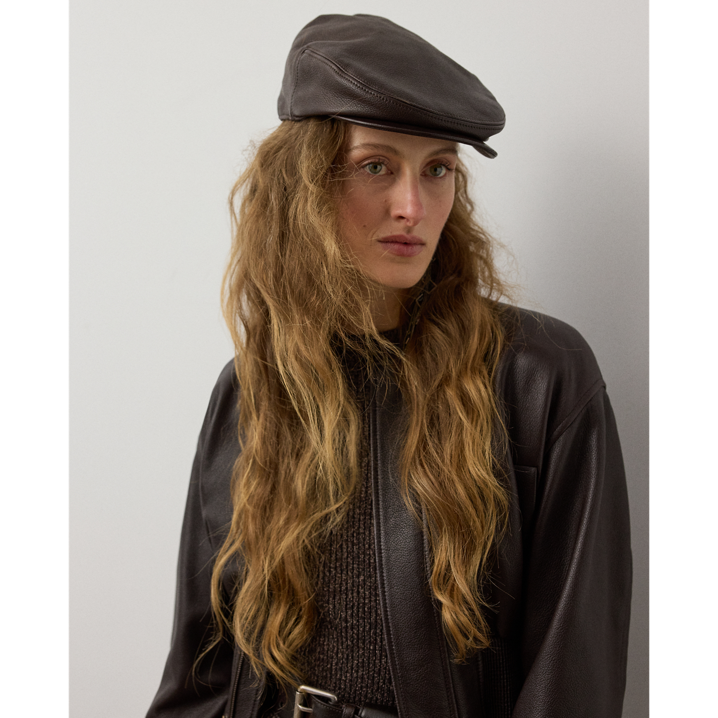 Женский головной убор Ralph Lauren Lambskin Newsboy Hat, цвет: Шоколадный — фото 2