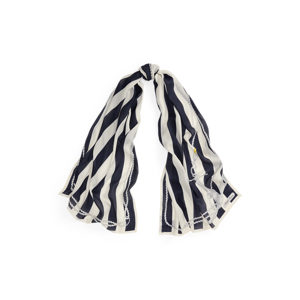 ストライプド カシミヤシルク パシュミナ スカーフ | ラルフ ローレン