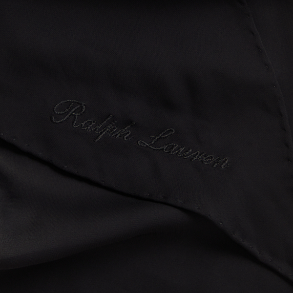 Langes, schmales Satintuch Ralph Lauren Collection in Schwarz 3