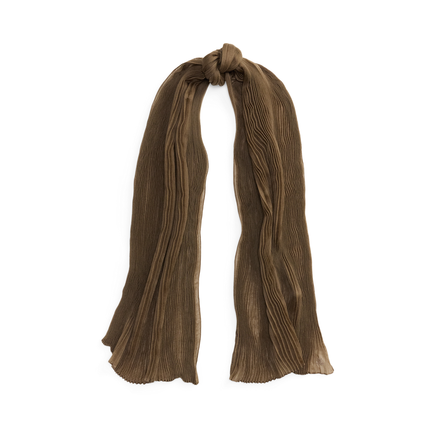 Женский шарф Ralph Lauren Pleated Cashmere Pashmina, цвет: Portobello — фото 2