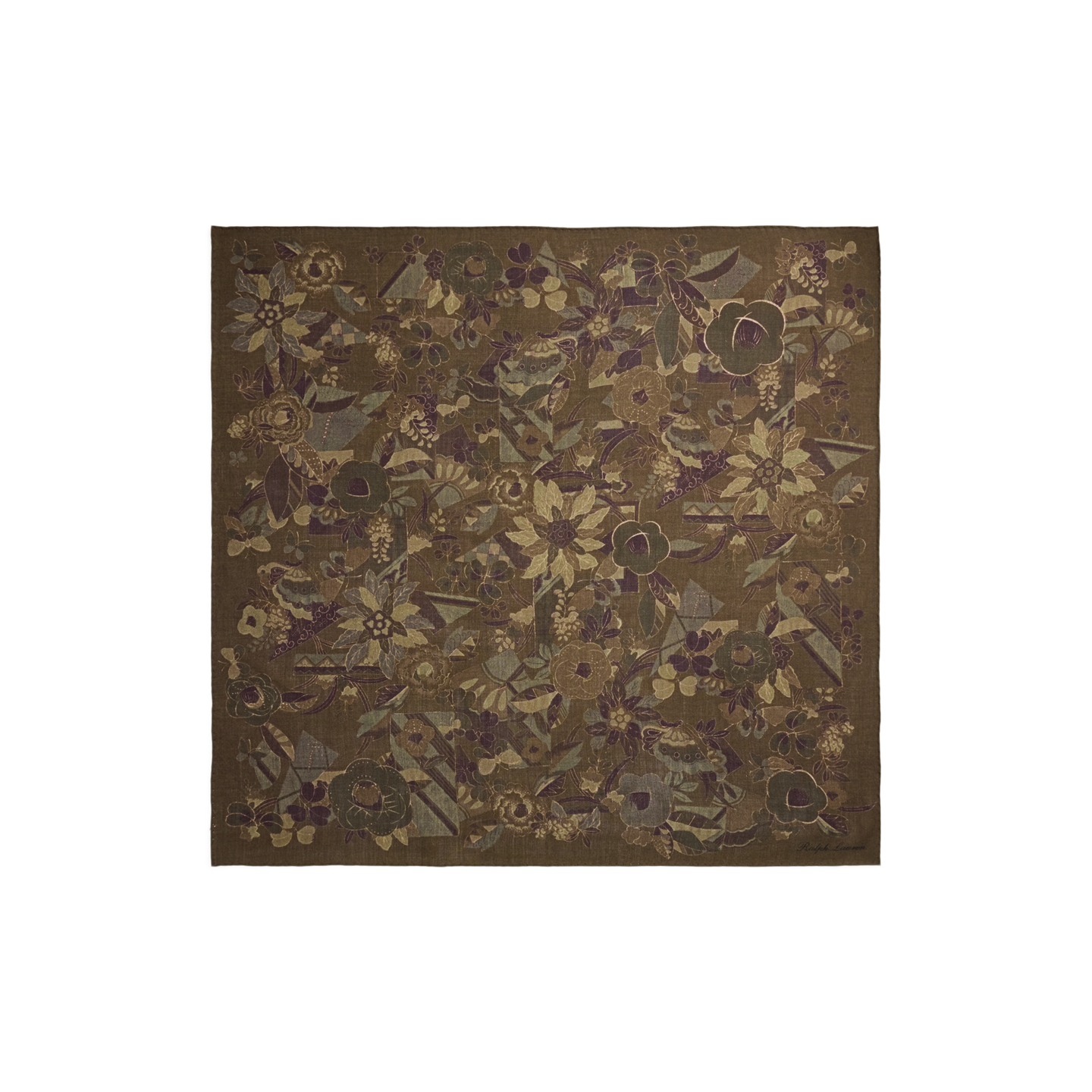 Женский шарф Ralph Lauren Floral Cashmere Square, цвет: Разноцветный — фото 1