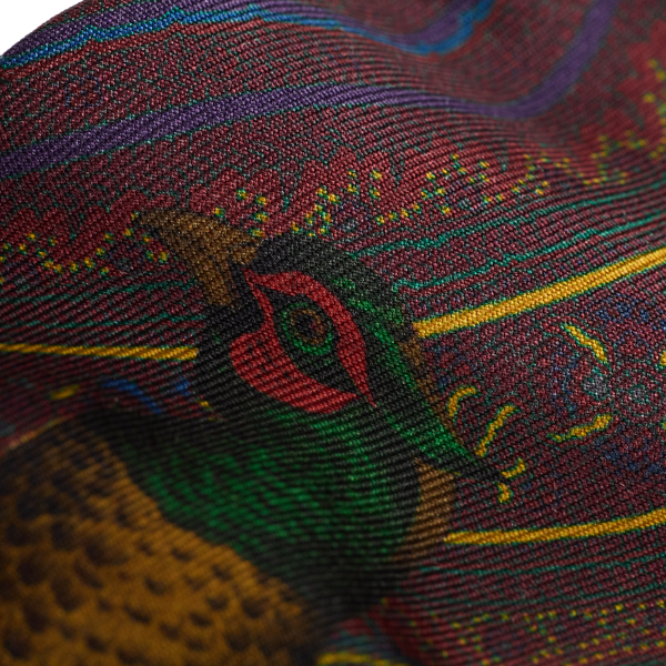 Luggage Brown Multi Pheasant Paisley Silk Twill Tie Ralph Lauren Collection 3