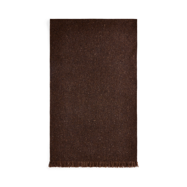 Brown Multi Wool-Blend Donegal Tweed Fringe Scarf Ralph Lauren Collection 2