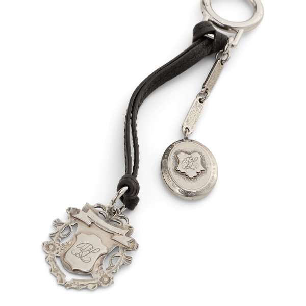 Chocolate Goatskin Crest & Oval Bag Charm Ralph Lauren Collection 3