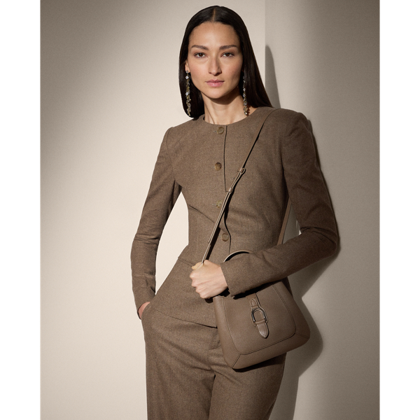 Ralph Lauren Collection 웰링턴 카프스킨 미니 숄더백 다크 토프 7