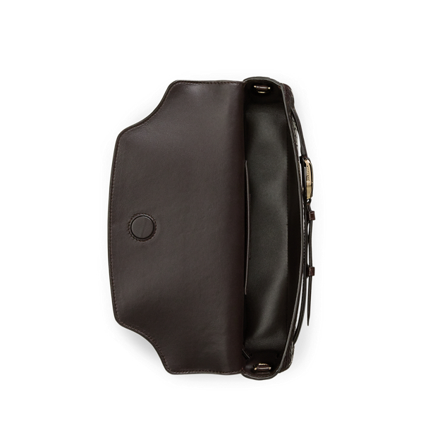 Clutch Welington en alligator Ralph Lauren Collection en Brun RL 5