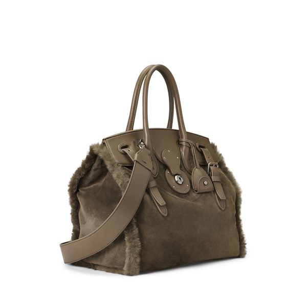 Soft Ricky 33 Calf Suede Shearling Bag