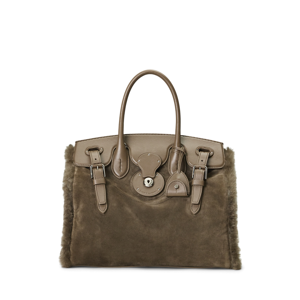 Soft Ricky 33 Calf-Suede & Shearling Bag