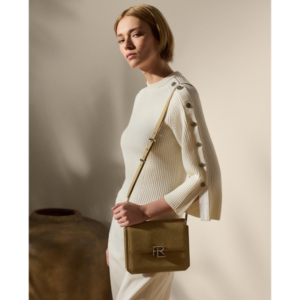 RL 888 Embossed Calf-Suede Crossbody