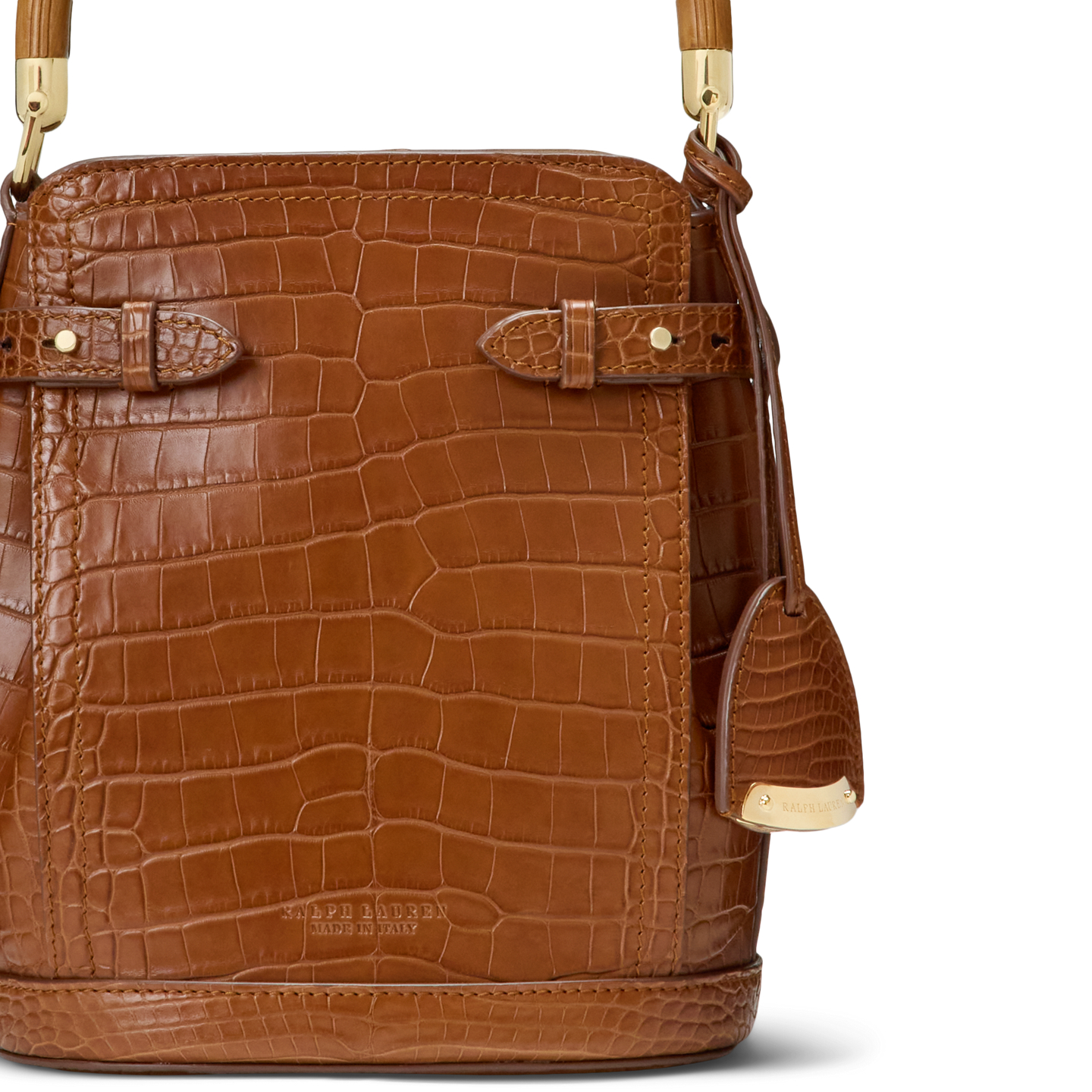 Женская сумка Ralph Lauren The Ralph Alligator Small Bucket, цвет: Медовый — фото 4