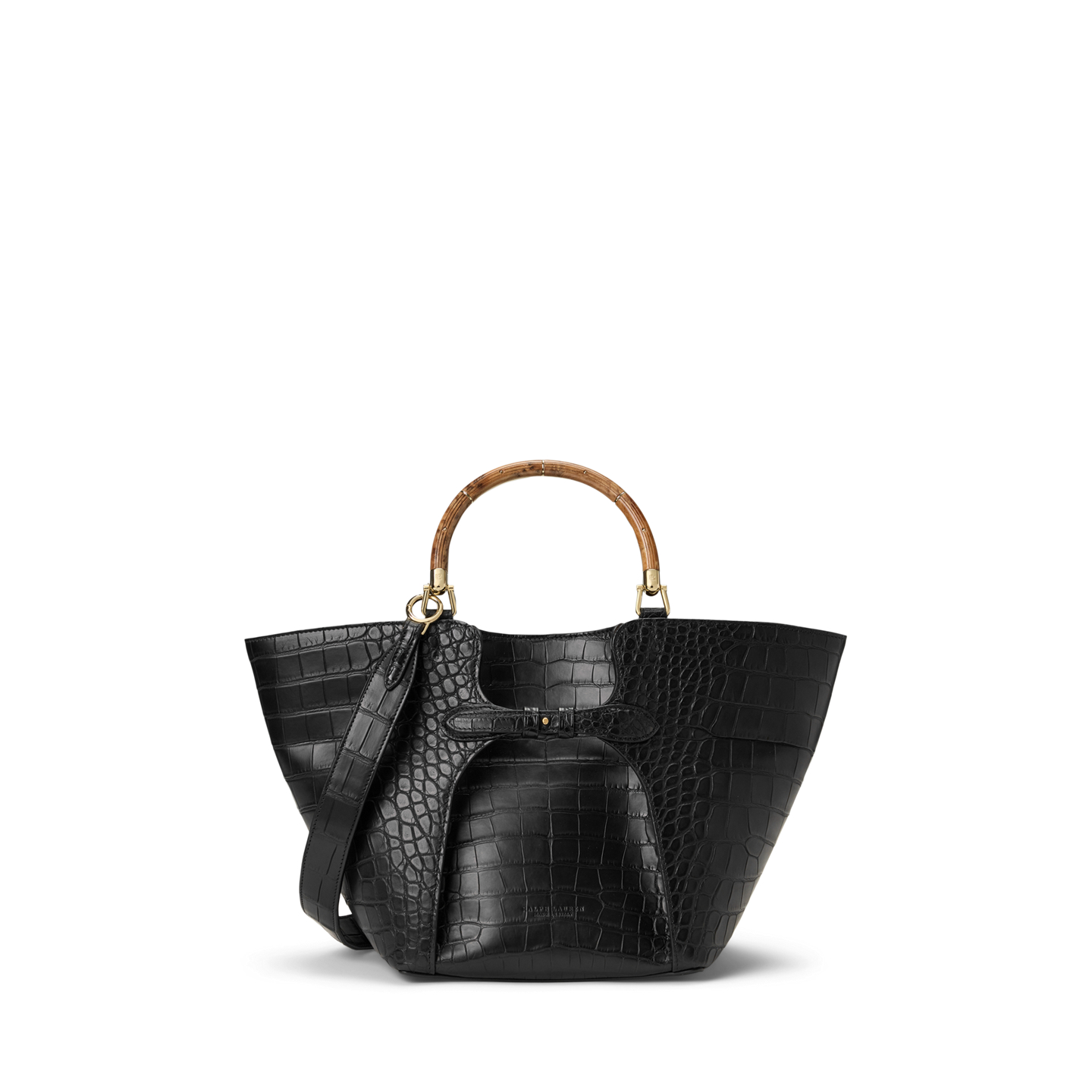Женская сумка Ralph Lauren The Ralph Alligator Tote, цвет: Чёрный — фото 2