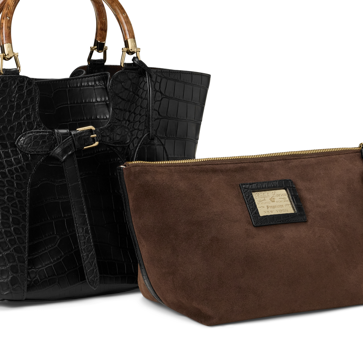 Женская сумка Ralph Lauren The Ralph Alligator Tote, цвет: Чёрный — фото 4