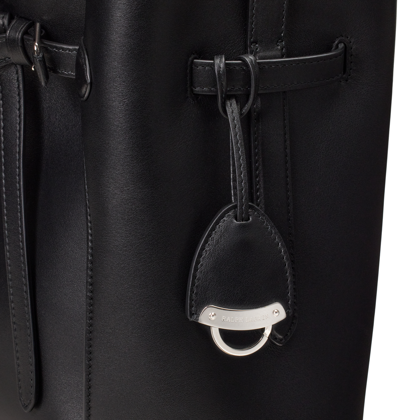 Женская сумка Ralph Lauren The Ralph Calfskin Bucket, цвет: Чёрный — фото 4