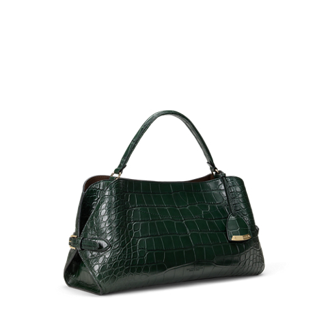Женская сумка Ralph Lauren The Ralph Alligator Shoulder, цвет: Зелёный