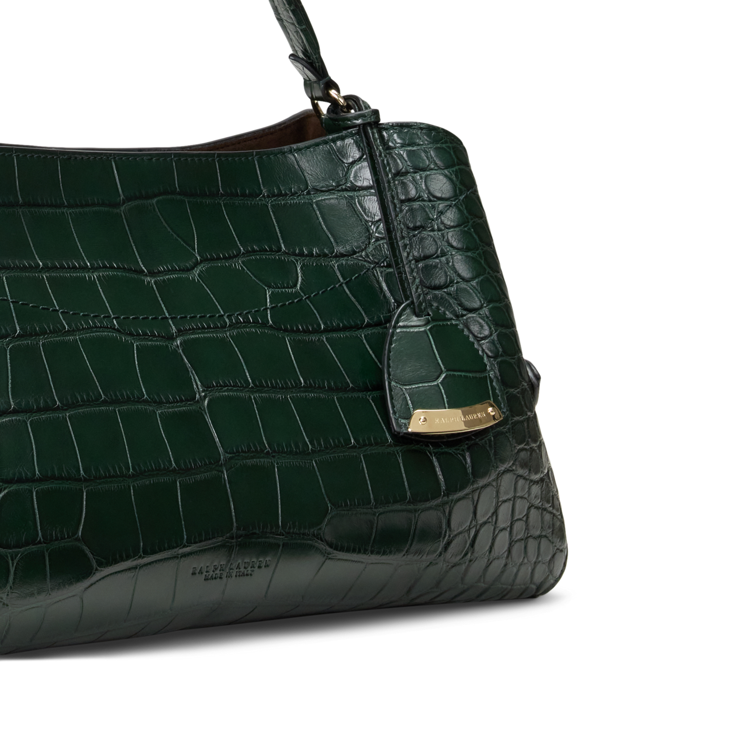 Женская сумка Ralph Lauren The Ralph Alligator Shoulder, цвет: Зелёный — фото 4
