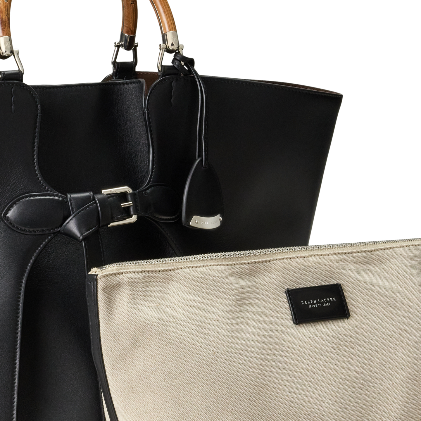 Женская сумка Ralph Lauren The Ralph Calfskin Large Tote, цвет: Чёрный — фото 4