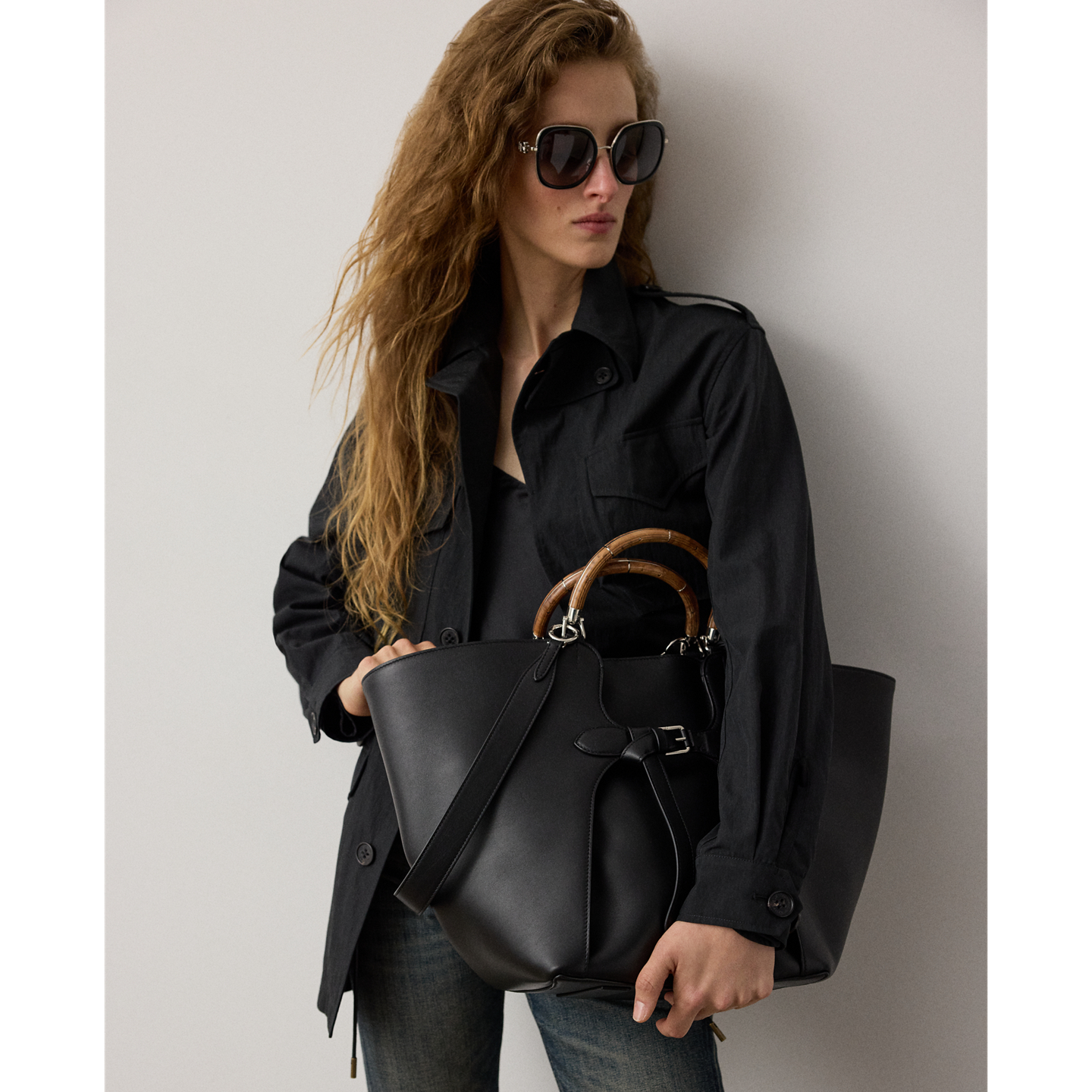Женская сумка Ralph Lauren The Ralph Calfskin Large Tote, цвет: Чёрный — фото 6
