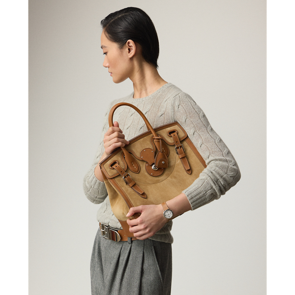 【RALPH LAUREN】ORANGE Canvas Ricky Tote Ralph Lauren RICKY Bag Ltd Ed Leather Brand New | eBay