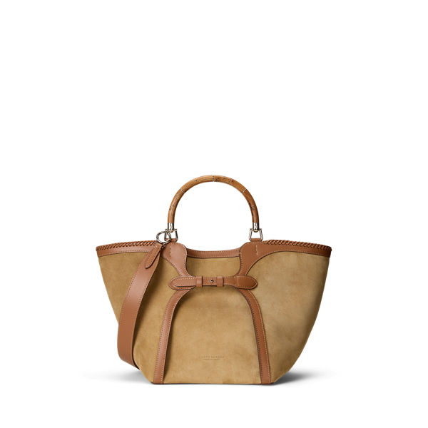 The Ralph Calfskin-Trim Calf-Suede Tote