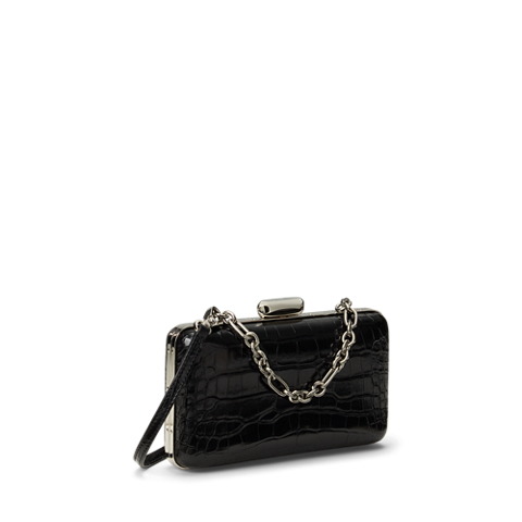 Женский клатч Ralph Lauren Evening Clutch in Alligator, цвет: Чёрный