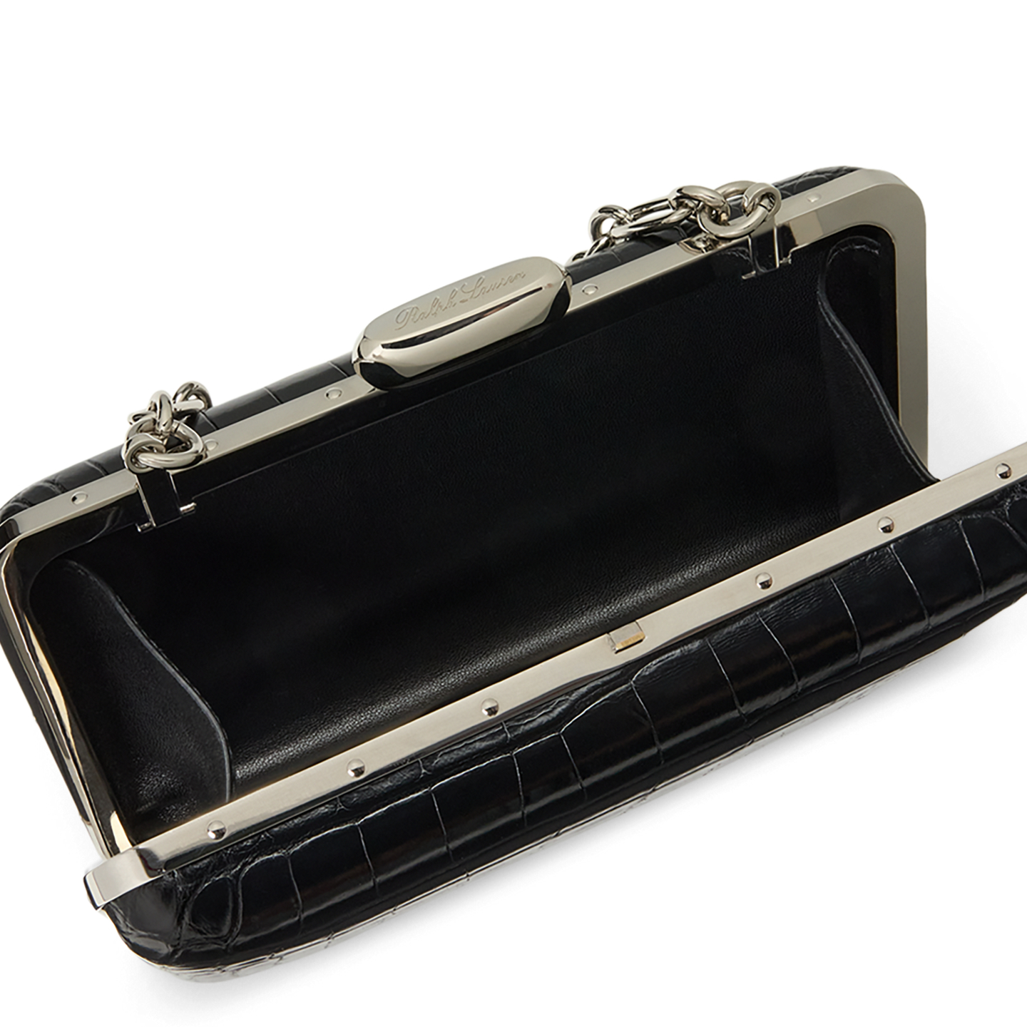 Женский клатч Ralph Lauren Evening Clutch in Alligator, цвет: Чёрный — фото 2