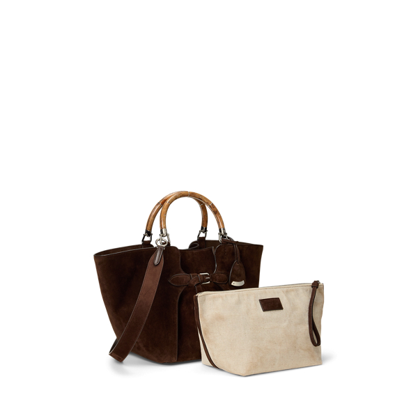 Mocha The Ralph Calf-Suede Tote Ralph Lauren Collection 2