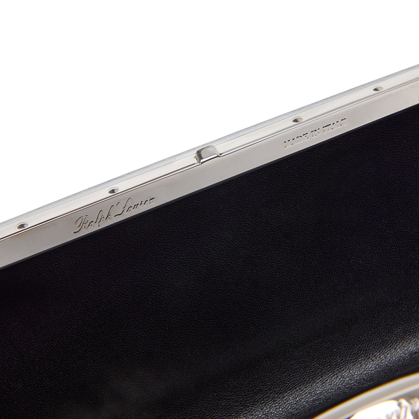 Silver Evening Clutch in Metallic Calfskin Ralph Lauren Collection 6