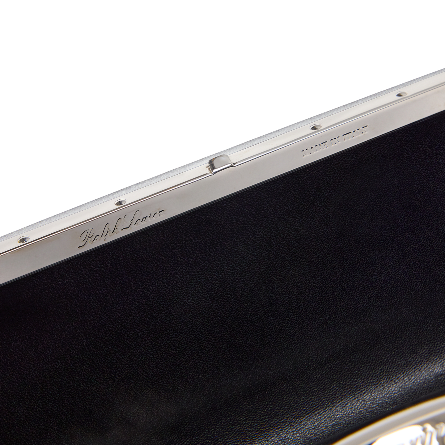 Женский клатч Ralph Lauren Evening Clutch in Metallic Calfskin, цвет: Серебряный — фото 3