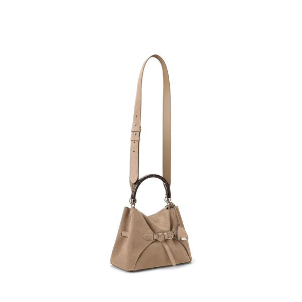 Taupe The Ralph Calf-Suede Top Handle Ralph Lauren Collection 3