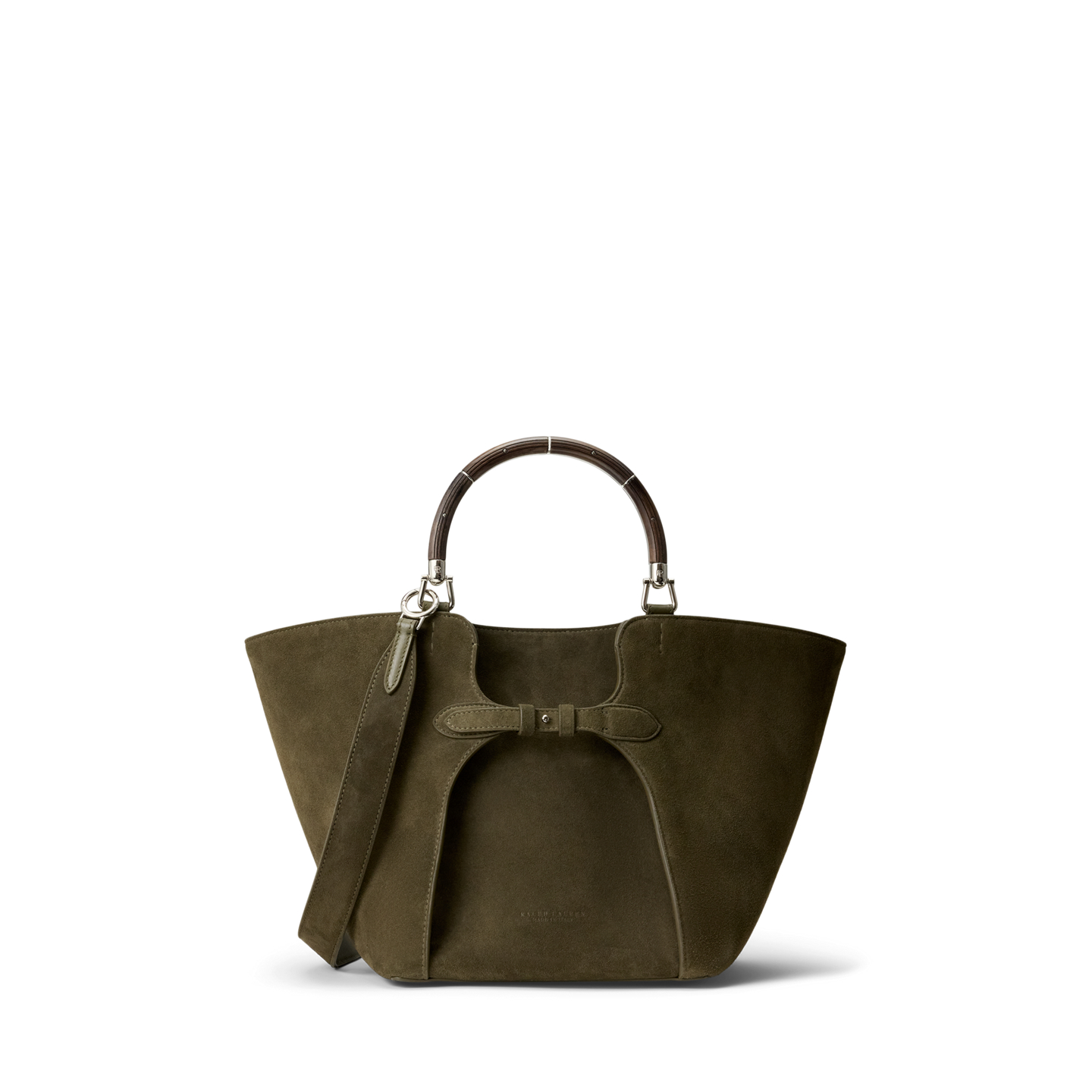Женская сумка Ralph Lauren The Ralph Calf-Suede Tote, цвет: Тёмный серо-коричневый — фото 2
