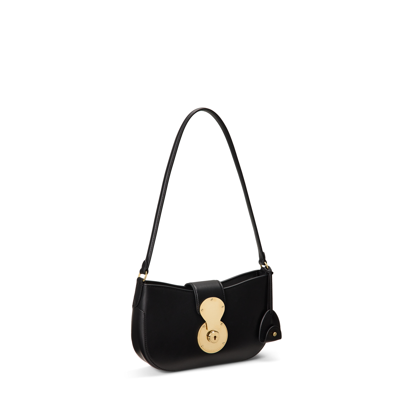 Женская сумка Ralph Lauren Ricky Calfskin Small Shoulder, цвет: Чёрный — фото 1
